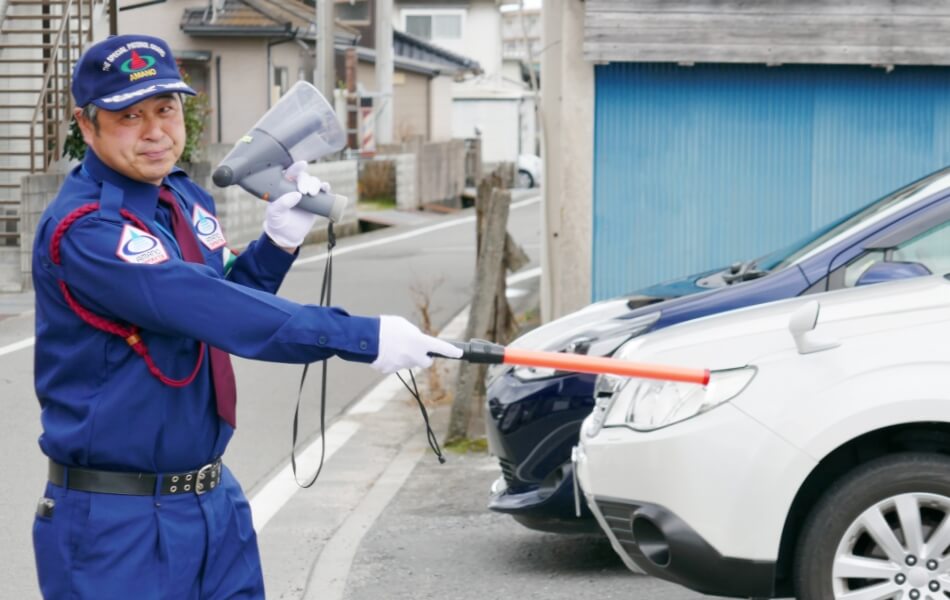 写真：駐車場警備